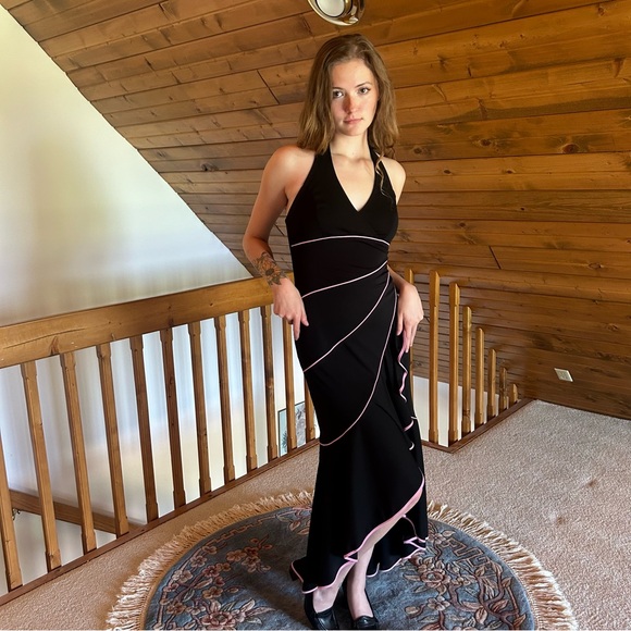 Y2k black evening formal high low dress - Picture 5 of 6